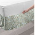 thumbnail image 2 of Floral Bed Skirt, Close up View of Burgeoning Flowers and Leaves on Branches, Elastic Bedskirt Dust Ruffle Wrap Around for Bedding Decor, 4 Sizes, Baby Blue Pastel Green, by Ambesonne, 2 of 2
