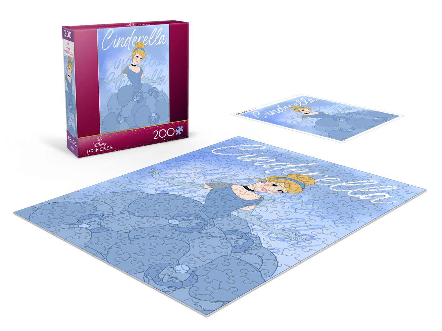 Ceaco Disney Princess Cinderella 200-Piece Interlocking Jigsaw Puzzle for Children Ages 8+