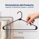 thumbnail image 2 of Ganchos de Plastico Premium SereneLife, Antideslizantes, Ahorradores de Espacio, Duraderos y Resistentes, para Camisas, Suéteres, Sudaderas, Abrigos, Pantalones y Vestidos, Negro, Pack 50, 2 of 7