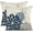 Dark Blue Grey, variant on Blue and Gray Floral Pillow Covers 18x18 Set of 2 Outdoor Waterproof White Colored Decorative Throw Pillows Summer Pillowcase Polyester Cushion Case Decor for Couch Patio Funiture Garden Porch 01B18