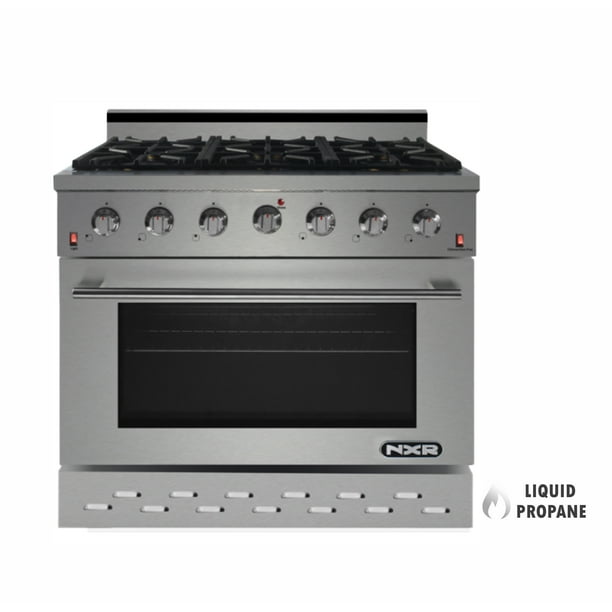 NXR 36" Stainless Steel ProStyle Propane Gas Range with 5.5 cu.ft
