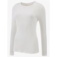 thumbnail image 4 of Womens Pullover Long Sleeve Crewneck Shirts Ribbed Knit Slim Fitted Casual Jumper Tops, 4 of 5