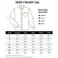 thumbnail image 7 of LONSSA Men's Long Sleeve Banded Collar Dress Shirts Stretch Button Down Shirts with Pocket, 7 of 7