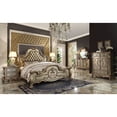 thumbnail image 2 of Wooden Chest with Five Drawers & One Cabinet, Gold & Bone White, 2 of 2
