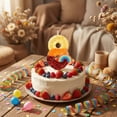 thumbnail image 5 of Birthday Number Candle, Cartoon Glitter Rainbow, 1 Piece,Suitable for Birthday Party Cake Decoration, 5 of 5