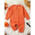 thumbnail image 3 of Diconna Combinaison Bébé Col Rond à Manches Longues Tricot Romper Smile Pull Halloween Vêtements de Bébé, 3 of 8