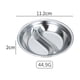thumbnail image 3 of Stainless Steel Sauce Dish Spice Dipping Tray Divided Plates for BBQ Kitchen, 3 of 10