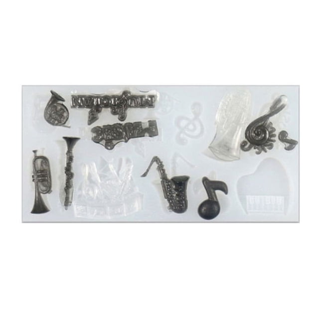 Musical Note Guitar Lover Jewelry Pendant Music Art Theme Instruments Resin Casting Silicone Mold Jewelry Making Tools