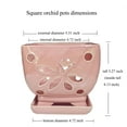 thumbnail image 3 of Orchid Pots with Holes Square Ceramic Orchid Planter Pots 5.5 inch (Pink), 3 of 18