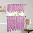 thumbnail image 2 of Sweet Home Collection  Lavender Vertical Ruffled Waterfall Valance and Curtain Tiers valance, 2 of 5