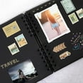 thumbnail image 3 of ILLUVA Scrapbook 8" x 8" Black Kraft Paper Scrap Photo Album, Holds 60, 3 of 7