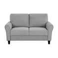 thumbnail image 5 of Lexicon Ellery Textured Fabric 2-Piece Upholstered Sofa Set in Dark Gray, 5 of 12