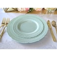 thumbnail image 3 of " OCCASIONS " 40 Plates Pack, Extra Heavyweight Disposable Vintage Wedding Party Plastic Plates (11'' Dinner Plate, Chateau in Mint), 3 of 7