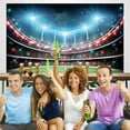 thumbnail image 3 of 7x5FT Football Field Backdrop Sports Stadium Auditorium Light Photography Background Rugby Sports Theme Party Decoration Photo Booths Studio Props, 3 of 6