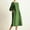 Green, variant on Jacenvly New Plus Size Summer Dresses Women'S Fashion Crewneck Loose Half Sleeve Solid Knee-Length Dress Breathable Leisure Hawaiian Dresses for Women Green
