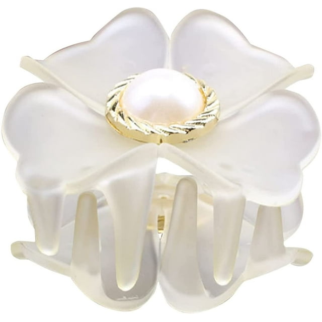 Clips Translucides Couleurs de Cheveux Mignons Filles Cheveux Griffes de Fleurs Forme de Gelée Femmes Clips de Pinces à Cheveux pour Rouleaux de Cheveux Clips à Cheveux (Taille, F)
