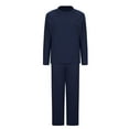 thumbnail image 6 of Stamzod Womens Fuzzy Fleece Lounge Sets Long Sleeve Crewneck Sweater Pants 2 Piece Outfits Solid Warm Up Pajama Sets for Fall Winter, 6 of 7