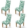 thumbnail image 3 of Tropical Green Leaf 4 Piece Parsons Chair Slipcover for Dining Room Chair Covers Set of 4 High Stretch Washable Chairs Protector Cover for Party Pet Protection Universal Fit Soft Polyester, 3 of 7