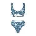 thumbnail image 4 of Daiia Poodle Dog Women's Bikini Set Two Piece Swimsuit High Waisted Bikini Adjustable Straps Bikini Perfect for Beach, Pool, and Summer Vacation-Large, 4 of 9