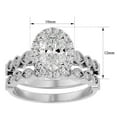 thumbnail image 5 of SuperJeweler 2 Carat Oval Shape Diamond Bridal Set In 14 Karat White Gold For Women, 5 of 6