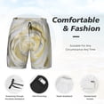 thumbnail image 5 of Haiem White Rose Mens Swim Trunks with Compression Liner 2 in 1 Swimming Shorts Stretch Swimwear Quick Dry,Board Shorts-Large, 5 of 9