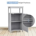 thumbnail image 5 of Costway Bathroom Cabinet Wooden Floor Multifunction Storage Rack Organizer Stand Grey, 5 of 8