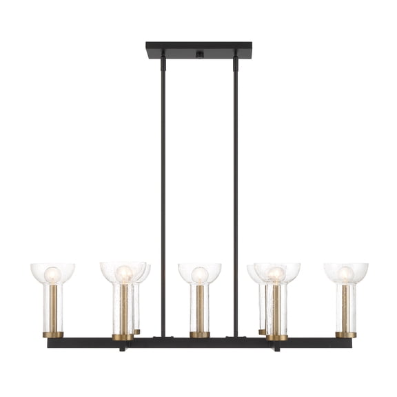 Designers Fountain Nova 38 inch 7-Light Matte Black Modern Island Pendant Light, D283C-IS-MB