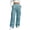 Light Blue, variant on Inleife Women Wide Leg Cargo Sweatpants Elastic Drawstring High Waist Casual Solid Track Pants with Multi Pockets, Loose Straight Loungewear Athletic Pants for Streetwear Daily Outfits