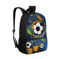 thumbnail image 2 of HUIACONG Soccer Print School Backpack for Boys Girls Age 6-18 K-12 Students Large Capacity Lightweight Water Resistant Bookbag for Back to School Travel Daily Use Gifting, 2 of 6