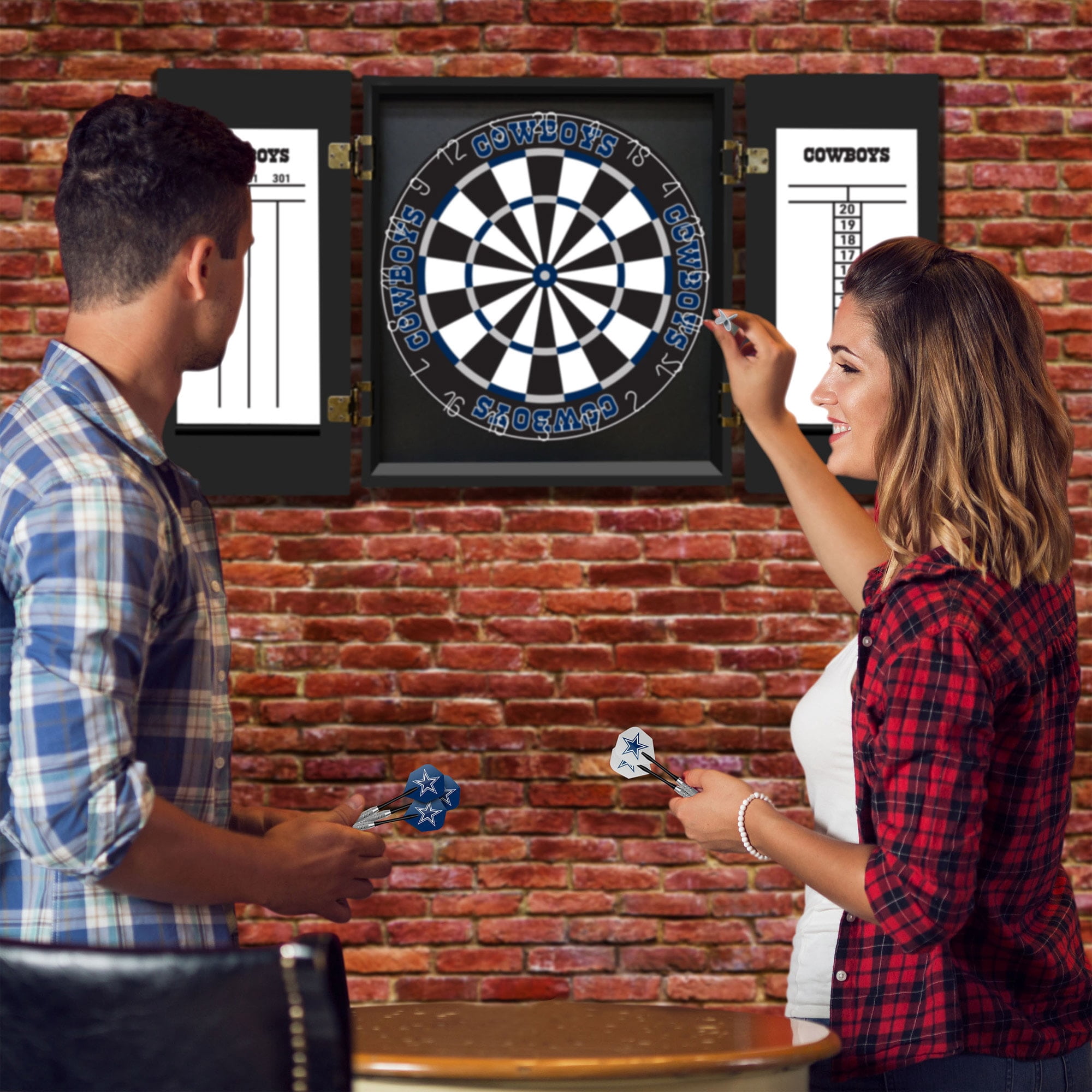 Imperial Dallas Cowboys Fans Choice Dartboard Cabinet
