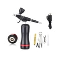 thumbnail image 1 of Cordless Airbrush Compressor Kit High PSI Dual Action Spray For Art Model Body Paint Artist Makeup Nail Tattoos Cake Tools ,Unique Blowing, 1 of 7