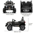 thumbnail image 3 of VOLTZ TOYS Jeep 12V Kids Ride On Car Toy with Open Doors, Working Searchlights, Parental Remote Control & LED Headlights - Black, 3 of 7