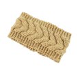 thumbnail image 1 of Bandeau d'Hiver pour Femmes Élasticité Tête Chaude Cache-Oreilles Style Simple Accessoires pour Cheveux pour Femmes Beige Clair, 1 of 6