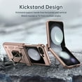 thumbnail image 6 of Elegant Choise Case for Samsung Galaxy Z Flip 5 5G Shockproof Pone Cover with Slide Camera Lens Protector and Ring Stand, Pink, 6 of 17