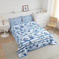 thumbnail image 4 of Erosebridal Hawaii Beach Starfish Bedding Full Comforter Set, Rudder Stripe Down Comforter, Nautical Home Decor, Reversible 3pcs, 4 of 8