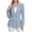 Blue, variant on Women Casual Jacket Lapel Collar Long Sleeve Lightweight Double Breasted Blazer Solid Classic Button Down Office Outerwear White XL