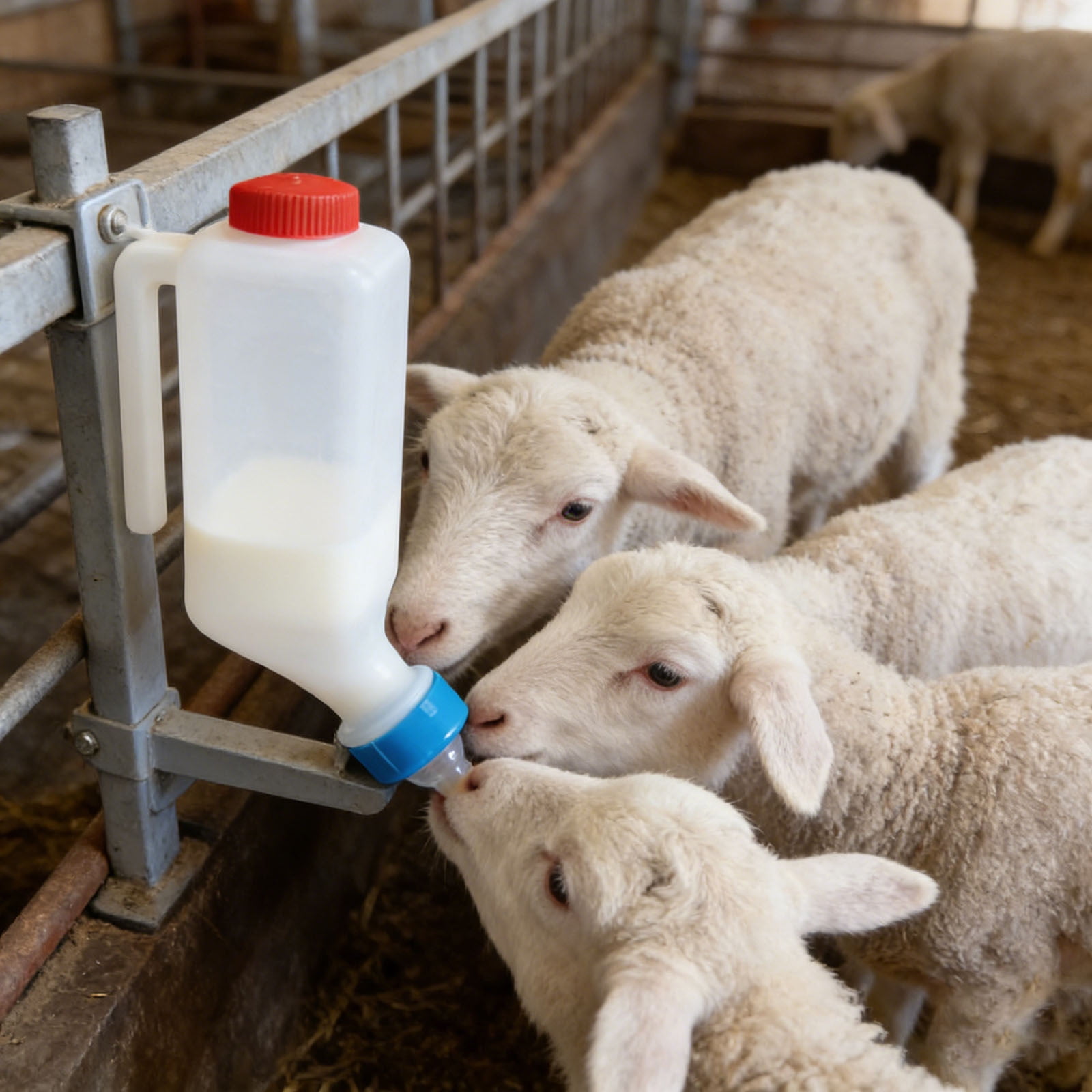 1 Teats Livestock Nursing Bottle,Feeder, Leak Proof Farm Animal Supplies, For Piglet, Lamb, Goat Kid, Calf, Farm Use（34oz）