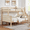Natural, variant on Twin over Full Wooden Bunk Bed for Teens Adults, Thick Posts, High Guardrail & Ladder, Espresso