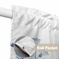 thumbnail image 4 of Blue Spring Floral Swag Curtains for Kitchen/Bedroom/Living Room, Watercolor Elegant Pastoral Flowers Scalloped Curtains 63 Inch Long, Window Swag Topper Curtains Valances 2 Panels Set 36"x63", 4 of 8