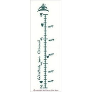 Princess Crown Growth Chart Wall Vinyl Sticker Decal 2'-5' to Measure Child's Growth - Teal