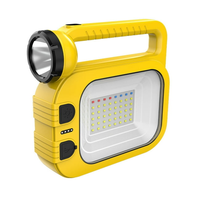 TopLLC Portable LED Searchlight, Super Bright High Lumens LED Flashlight with COB Side Lights, USB Rechargeable Hand Torch Light 3 Modes IP65 Waterproof Tent Lamp for Camping Hiking Emergency