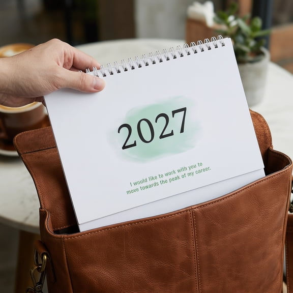 LOLIPPYY Green Desk Calendar Large Monthly Planner for Home Office Paper and Metal Stand