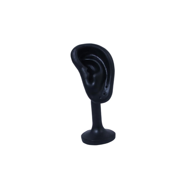 Modelo de oreja de resina, soporte para estante de pendientes, 10,5 cm de altura, organizador de pendientes para Navidad Negro jinwen Organizador de pendientes