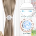 thumbnail image 4 of Jokapy Magnetic Curtain Tiebacks, Sparkling Crystal Flower Curtain Holdbacks, Silver, 4 Count, 4 of 11