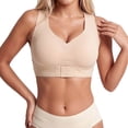thumbnail image 3 of jiaxiM Posture Support Bras for Women Front Closure Cross Back Wireless Posture Bras Seamless Full Coverage Support Push Up Bralettes, 3 of 9