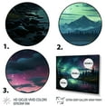 thumbnail image 3 of Designart "Nighttime Lullaby of Northern Lights" Landscapes Floater Framed Wall Decor, 3 of 7
