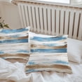 thumbnail image 5 of Blue Brown Outdoor Pillow Covers Pack of 2 Wood Grain Oil Painting Vintage Abstract Art Waterproof Throw Pillow Covers Decorative Cushion Cases for Patio Garden Tent Balcony Couch 26x26 inch, 5 of 8