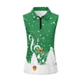 thumbnail image 5 of Yuyamidu Xmas Tree Womens Sleeveless Golf Shirt Music Note Athletic Tennis Shirts Green Christmas Workout Shirts Lightweight Pullover Golf Clothes Size L, 5 of 8