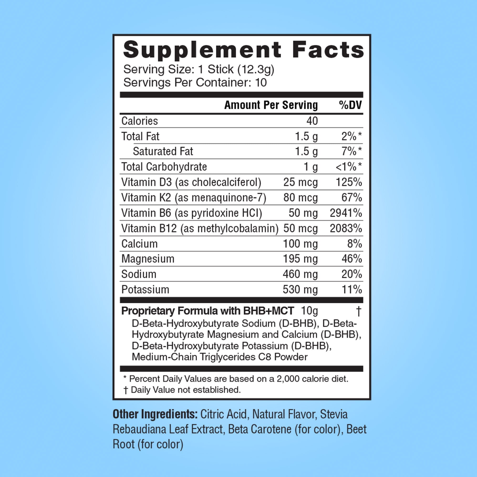 Real Ketones BHB - Peach with Caffeine, 10 Count