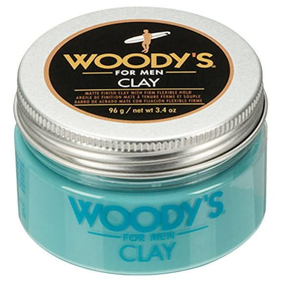 Woody's Hair Clay for Men, Texturizing & Sculpting Hair Styling Clay Pomade w/ Matte Finish, 3.4 oz